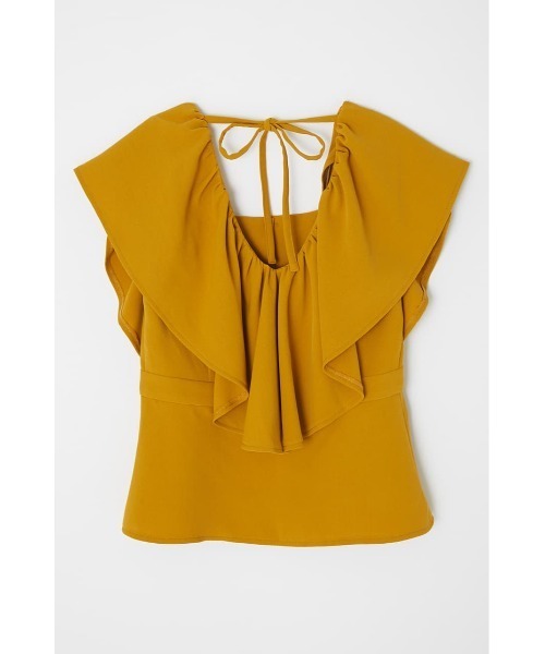 moussy Back open frill トップス MOUSSY（マウジー）の「BACK OPEN FRILL トップス（シャツ/ブラウス