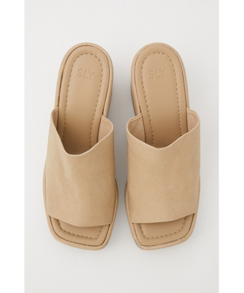 SLY（スライ）の「PLATFORM SQUARE SANDAL プラットフォームスクエア サンダル（サンダル・レディース・ブラック/ライトベージュ/ブラウン・LARGE/MEDIUM/SMALL）」の19枚目の写真
