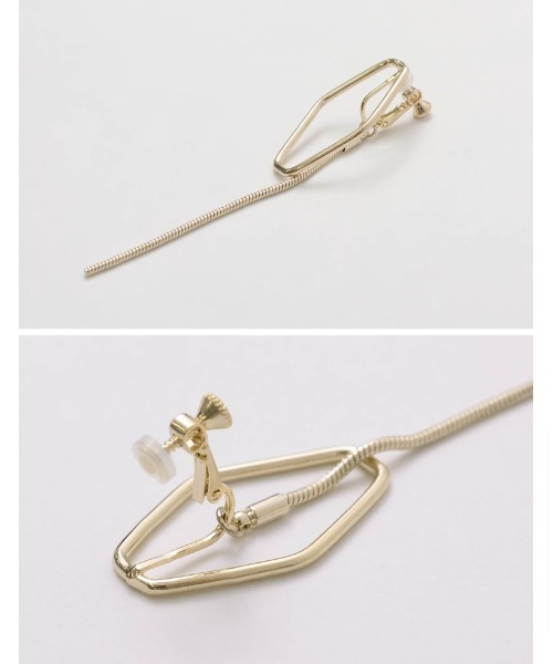 Re:EDIT（リエディ）の「ヘキサゴンモチーフイヤリング×イヤーカフスSET（イヤリング・レディース・シルバー/ゴールド・FREE）」の5枚目の写真