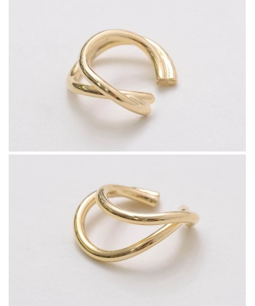 Re:EDIT（リエディ）の「ヘキサゴンモチーフイヤリング×イヤーカフスSET（イヤリング・レディース・シルバー/ゴールド・FREE）」の7枚目の写真