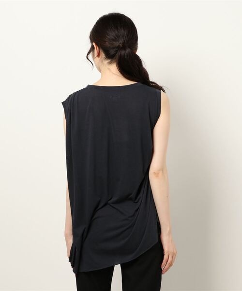 ONEME(ワンム)の「ONEME gather Tank top(Tシャツ/カットソー・レディース・オフホワイト/ネイビー・FREE)」の15枚目の写真
