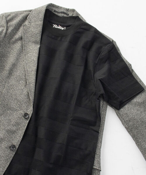 NOLLEY'S goodman（ノーリーズグッドマン）の「リンクスドレス Tシャツ（※ジャケットインナー専用Tシャツ ジャケT）（Tシャツ/カットソー・メンズ・ホワイト/ブラック/ネイビー・SMALL/MEDIUM/LARGE/X-LARGE）」の4枚目の写真