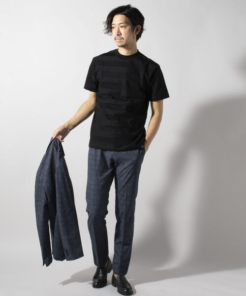 NOLLEY'S goodman（ノーリーズグッドマン）の「リンクスドレス Tシャツ（※ジャケットインナー専用Tシャツ ジャケT）（Tシャツ/カットソー・メンズ・ホワイト/ブラック/ネイビー・SMALL/MEDIUM/LARGE/X-LARGE）」の17枚目の写真