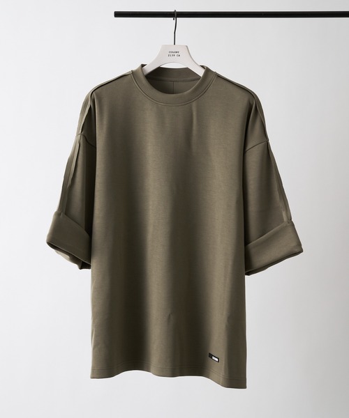 COLONY 2139（コロニートゥーワンスリーナイン）の「ダンボールトロールアップ袖ビッグシルエットTシャツ/インサイドアウト オーバーサイズT※ユニセックス対応（Tシャツ/カットソー・メンズ・ブラック/グレー/カーキ・MEDIUM/LARGE）」の6枚目の写真