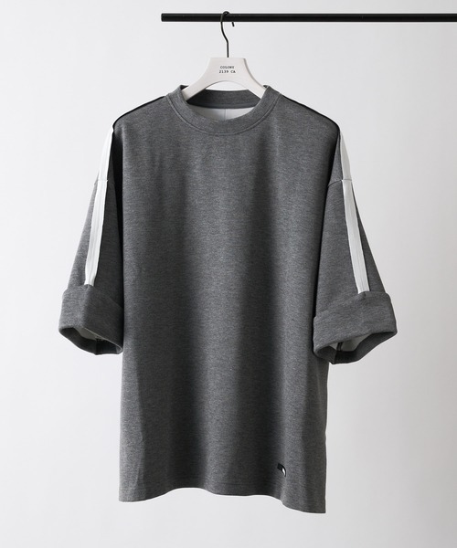 COLONY 2139（コロニートゥーワンスリーナイン）の「ダンボールトロールアップ袖ビッグシルエットTシャツ/インサイドアウト オーバーサイズT※ユニセックス対応（Tシャツ/カットソー・メンズ・ブラック/グレー/カーキ・MEDIUM/LARGE）」の5枚目の写真