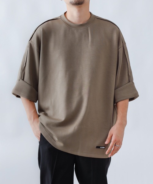 COLONY 2139（コロニートゥーワンスリーナイン）の「ダンボールトロールアップ袖ビッグシルエットTシャツ/インサイドアウト オーバーサイズT※ユニセックス対応（Tシャツ/カットソー・メンズ・ブラック/グレー/カーキ・MEDIUM/LARGE）」の19枚目の写真