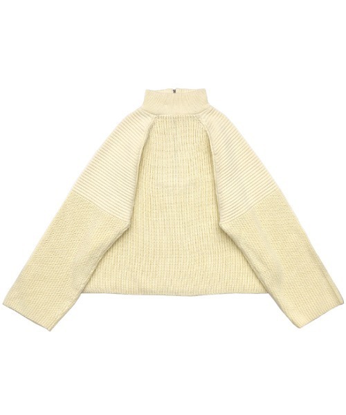 select MOCA（セレクトモカ）の「ハーフジップニットトップス（ニット/セーター・レディース・ブラック/ピンク/アイボリー/バーガンディー・FREE）」の12枚目の写真