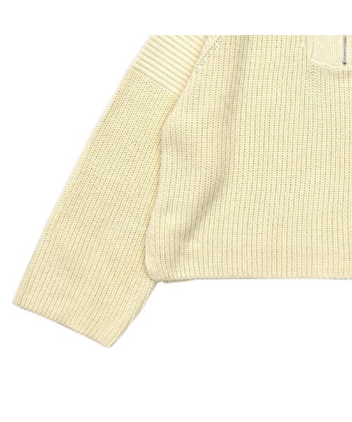 select MOCA（セレクトモカ）の「ハーフジップニットトップス（ニット/セーター・レディース・ブラック/ピンク/アイボリー/バーガンディー・FREE）」の14枚目の写真