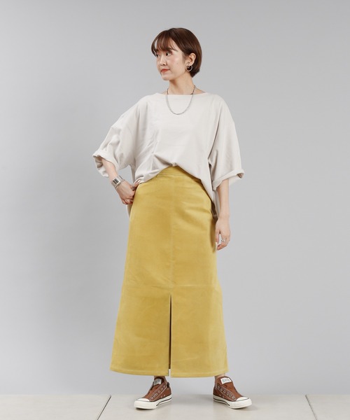 DouDou（ドゥドゥ）の「7分袖ショート丈スウェット（Tシャツ/カットソー・レディース・ブラック/ブラウン/グレイッシュベージュ・FREE）」の8枚目の写真