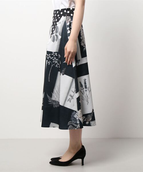 Cepica（セピカ）の「フラワープリント切替フレアスカート（スカート・レディース・ブラウン/ブラック・ONE SIZE）」の5枚目の写真