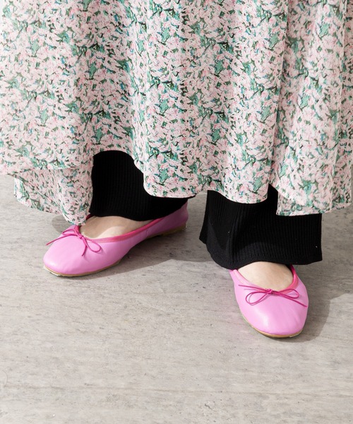 SHENERY（シーナリー）の「COWバレエシューズ（バレエシューズ・レディース・ブラック/ピンク・38/36/37）」の7枚目の写真