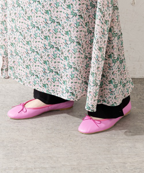 SHENERY（シーナリー）の「COWバレエシューズ（バレエシューズ・レディース・ブラック/ピンク・38/36/37）」の5枚目の写真