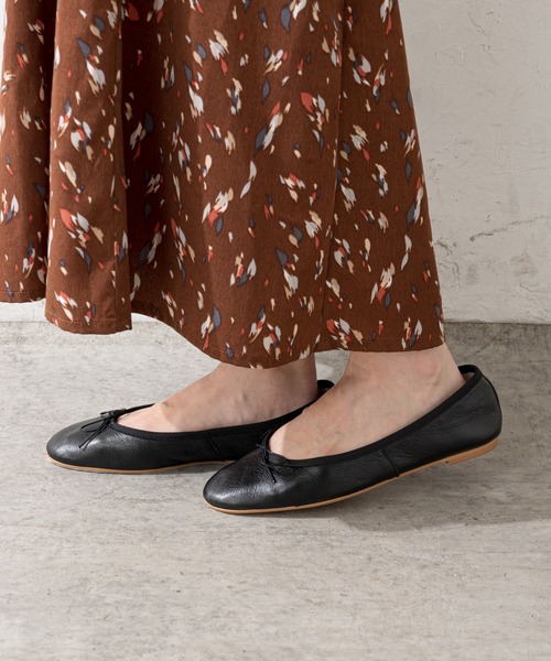 SHENERY（シーナリー）の「COWバレエシューズ（バレエシューズ・レディース・ブラック/ピンク・38/36/37）」の11枚目の写真