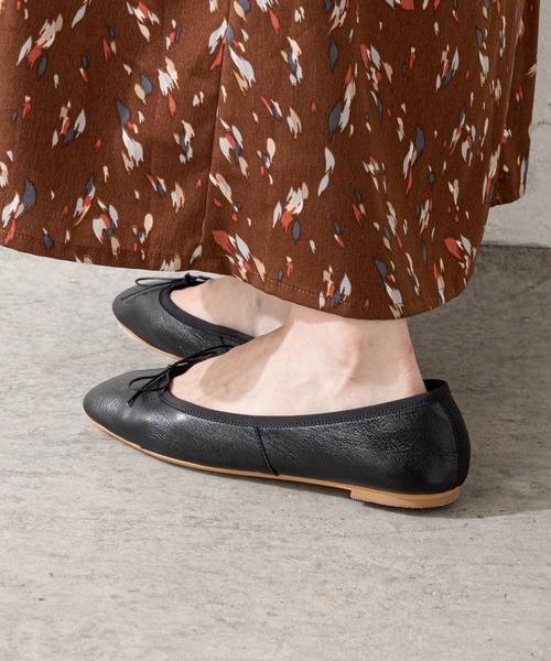 SHENERY（シーナリー）の「COWバレエシューズ（バレエシューズ・レディース・ブラック/ピンク・38/36/37）」の14枚目の写真