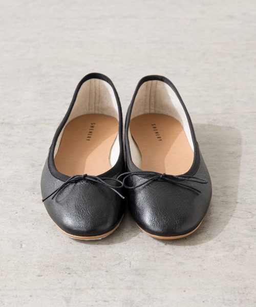 SHENERY（シーナリー）の「COWバレエシューズ（バレエシューズ・レディース・ブラック/ピンク・38/36/37）」の8枚目の写真