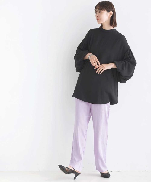 OMNES Supremo(オムネス スプレモ)の「梨地 前後2way袖ボリュームブラウス(シャツ/ブラウス・レディース・ホワイト/ブラック/モカ・FREE)」の1枚目の写真