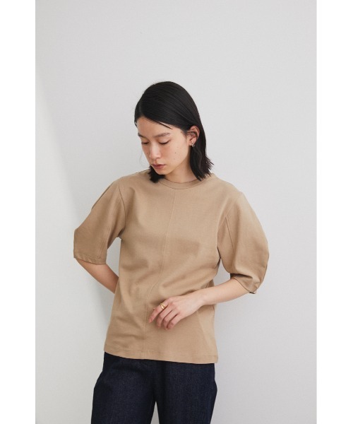 STYLEMIXER（スタイルミキサー）の「ｺｸｰﾝｽﾘｰﾌﾞTｼｬﾂ（Tシャツ/カットソー・レディース・ライトグリーン/ベージュ/ブラック/ホワイト・FREE）」の5枚目の写真