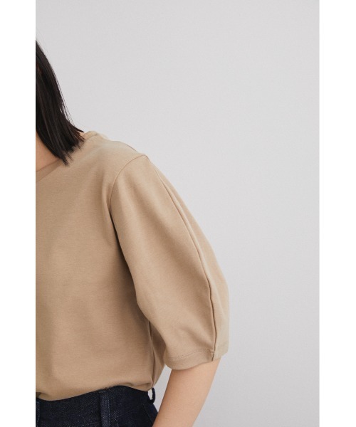 STYLEMIXER（スタイルミキサー）の「ｺｸｰﾝｽﾘｰﾌﾞTｼｬﾂ（Tシャツ/カットソー・レディース・ライトグリーン/ベージュ/ブラック/ホワイト・FREE）」の19枚目の写真