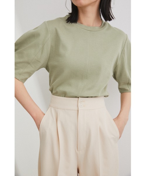 STYLEMIXER（スタイルミキサー）の「ｺｸｰﾝｽﾘｰﾌﾞTｼｬﾂ（Tシャツ/カットソー・レディース・ライトグリーン/ベージュ/ブラック/ホワイト・FREE）」の12枚目の写真