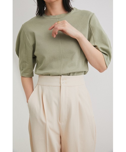 STYLEMIXER（スタイルミキサー）の「ｺｸｰﾝｽﾘｰﾌﾞTｼｬﾂ（Tシャツ/カットソー・レディース・ライトグリーン/ベージュ/ブラック/ホワイト・FREE）」の15枚目の写真