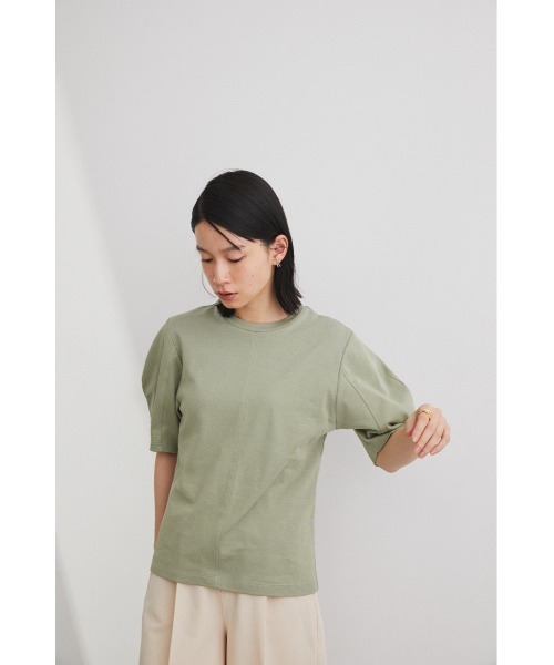 STYLEMIXER（スタイルミキサー）の「ｺｸｰﾝｽﾘｰﾌﾞTｼｬﾂ（Tシャツ/カットソー・レディース・ライトグリーン/ベージュ/ブラック/ホワイト・FREE）」の7枚目の写真