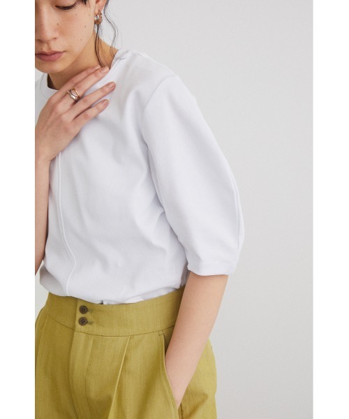 STYLEMIXER（スタイルミキサー）の「ｺｸｰﾝｽﾘｰﾌﾞTｼｬﾂ（Tシャツ/カットソー・レディース・ライトグリーン/ベージュ/ブラック/ホワイト・FREE）」の13枚目の写真