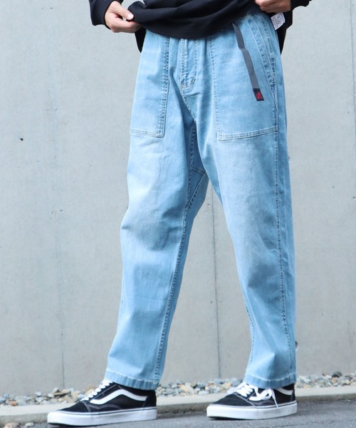 Gramicci（グラミチ）の「Gramicci / グラミチ DENIM LOOSE TAPERED PANTS  ワイド デニムパンツ クライミング テーパード（デニムパンツ・メンズ・ナチュラル/ダークブルー/ワンウォッシュ/ライトブルー・M/S/L/XL）」の2枚目の写真