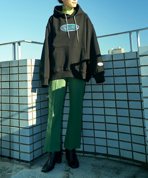 Paragraph（パラグラフ）の「【Paragraph/パラグラフ】 アースロゴプルオーバーフーディー/ユニセックス（パーカー・メンズ・ブラック/グレー/杢グレー/グリーン・ﾌﾘ-）」の13枚目の写真