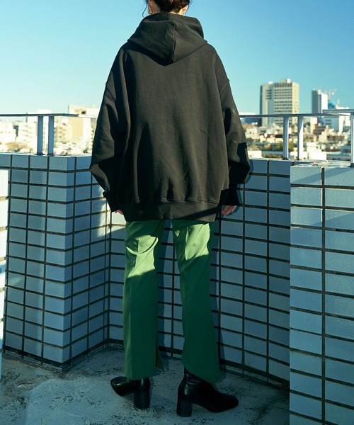 Paragraph（パラグラフ）の「【Paragraph/パラグラフ】 アースロゴプルオーバーフーディー/ユニセックス（パーカー・メンズ・ブラック/グレー/杢グレー/グリーン・ﾌﾘ-）」の15枚目の写真