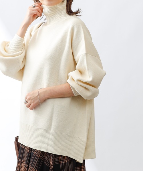 COLONY 2139（コロニートゥーワンスリーナイン）の「リサイクルポリバックボリュームタートルネックプルオーバー(セットアップ可)（ニット/セーター・レディース・ブラック/グリーン/アイボリー/グレイッシュベージュ・FREE）」の16枚目の写真