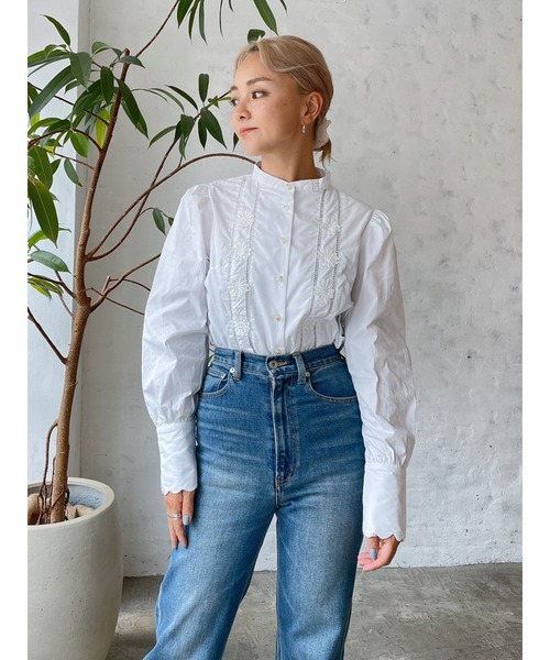 Vicente（ヴィセンテ）の「Flower petal shirt（シャツ/ブラウス・レディース・オフホワイト/ブラック・FREE）」の13枚目の写真