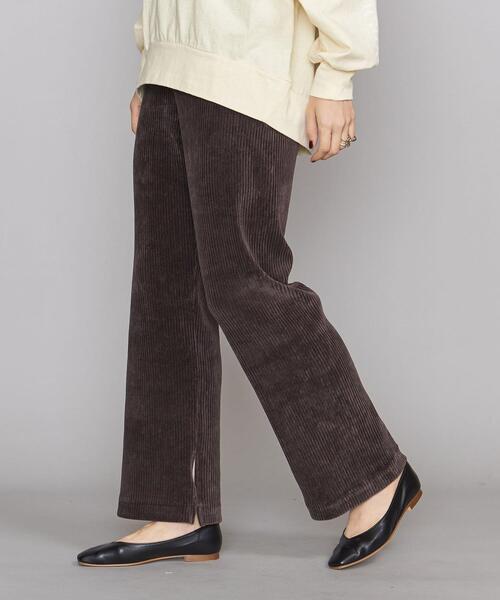 BEAUTY&YOUTH UNITED ARROWS(ビューティーアンドユースユナイテッドアローズ)の「BY コットンポリエステル ジャージースリットパンツ -ウォッシャブル-(その他パンツ・レディース・オレンジ系その他/ナチュラル/ダークブラウン・FREE)」の2枚目の写真