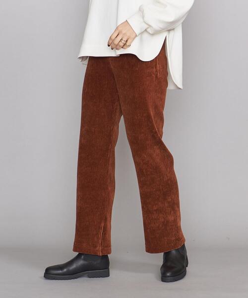 BEAUTY&YOUTH UNITED ARROWS(ビューティーアンドユースユナイテッドアローズ)の「BY コットンポリエステル ジャージースリットパンツ -ウォッシャブル-(その他パンツ・レディース・オレンジ系その他/ナチュラル/ダークブラウン・FREE)」の1枚目の写真