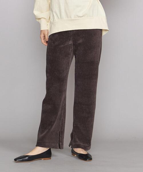 BEAUTY&YOUTH UNITED ARROWS(ビューティーアンドユースユナイテッドアローズ)の「BY コットンポリエステル ジャージースリットパンツ -ウォッシャブル-(その他パンツ・レディース・オレンジ系その他/ナチュラル/ダークブラウン・FREE)」の4枚目の写真