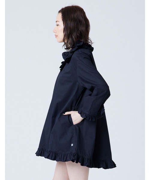 Little sunny bite（リトルサニーバイト）の「Frill mini dress（シャツワンピース・レディース・ホワイト/ブラック・FREE）」の19枚目の写真