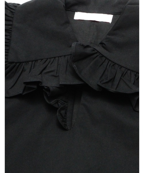 Little sunny bite（リトルサニーバイト）の「Frill mini dress（シャツワンピース・レディース・ホワイト/ブラック・FREE）」の13枚目の写真