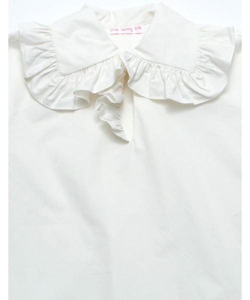 Little sunny bite（リトルサニーバイト）の「Frill mini dress（シャツワンピース・レディース・ホワイト/ブラック・FREE）」の8枚目の写真
