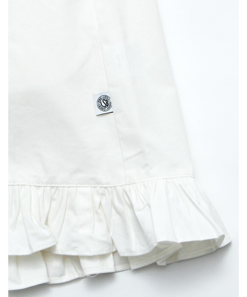 Little sunny bite（リトルサニーバイト）の「Frill mini dress（シャツワンピース・レディース・ホワイト/ブラック・FREE）」の6枚目の写真
