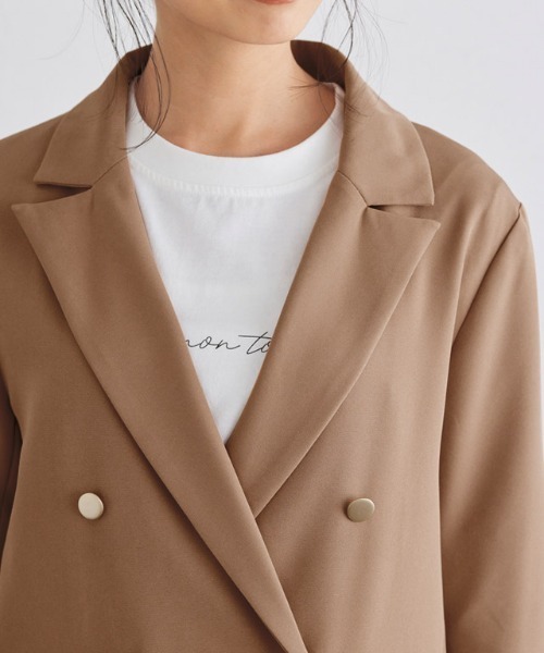 Pierrot（ピエロ）の「ゴールドボタンダブルジャケット（テーラードジャケット・レディース・ネイビー/キャメル・M/L）」の20枚目の写真