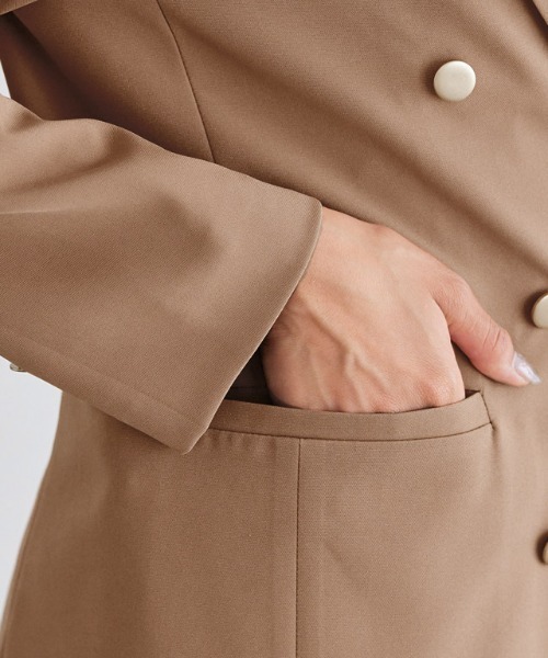 Pierrot（ピエロ）の「ゴールドボタンダブルジャケット（テーラードジャケット・レディース・ネイビー/キャメル・M/L）」の22枚目の写真