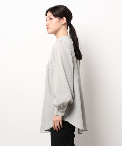 Cheek（チーク）の「ポコポコジャガードブラウス（シャツ/ブラウス・レディース・ブラウン/グレー/アイボリー・MEDIUM）」の8枚目の写真