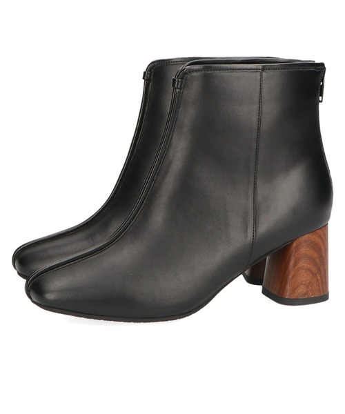 ORiental TRaffic（オリエンタルトラフィック）の「パイピング変形ヒールショートブーツ 11395（ブーツ・レディース・ブラック/グレー/キャメル・LL/3L/SS/S/M/L）」の22枚目の写真