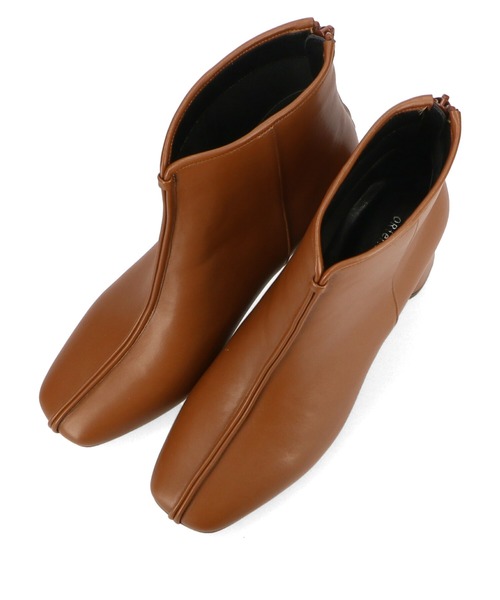 ORiental TRaffic（オリエンタルトラフィック）の「パイピング変形ヒールショートブーツ 11395（ブーツ・レディース・ブラック/グレー/キャメル・LL/3L/SS/S/M/L）」の15枚目の写真