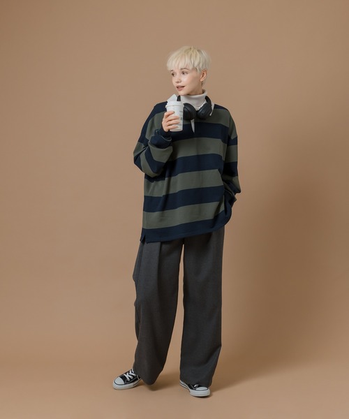 MUHET（ミュエータ）の「リブタートルネックインナー（ニット/セーター・レディース・ブラック/イエロー/アイボリー/ボルドー・SMALL/MEDIUM/LARGE）」の21枚目の写真