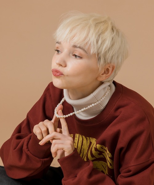 MUHET（ミュエータ）の「リブタートルネックインナー（ニット/セーター・レディース・ブラック/イエロー/アイボリー/ボルドー・SMALL/MEDIUM/LARGE）」の22枚目の写真