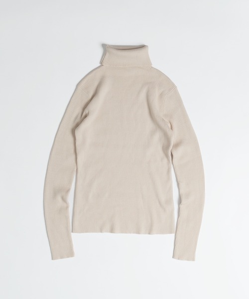 MUHET（ミュエータ）の「リブタートルネックインナー（ニット/セーター・レディース・ブラック/イエロー/アイボリー/ボルドー・SMALL/MEDIUM/LARGE）」の5枚目の写真