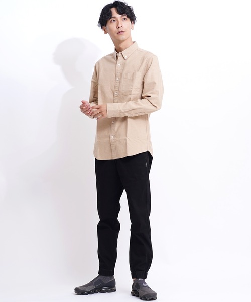 GIORDANO（ジョルダーノ）の「バスケットウィーブ長袖フランネルシャツ（シャツ/ブラウス・メンズ・カーキ/ブラック系その他7/ブラウン/ネイビー・X-LARGE/MEDIUM/LARGE/SMALL/XX-LARGE）」の11枚目の写真