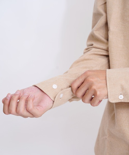 GIORDANO（ジョルダーノ）の「バスケットウィーブ長袖フランネルシャツ（シャツ/ブラウス・メンズ・カーキ/ブラック系その他7/ブラウン/ネイビー・X-LARGE/MEDIUM/LARGE/SMALL/XX-LARGE）」の17枚目の写真