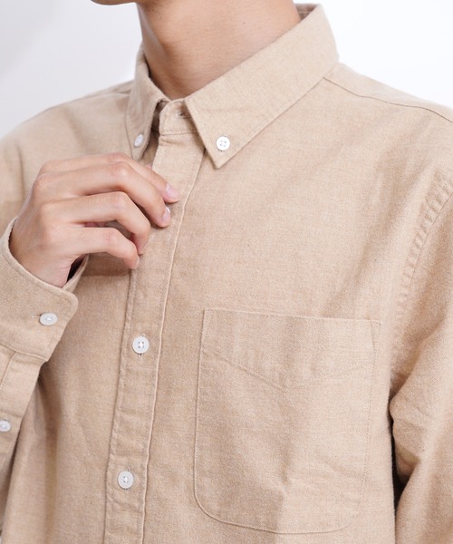 GIORDANO（ジョルダーノ）の「バスケットウィーブ長袖フランネルシャツ（シャツ/ブラウス・メンズ・カーキ/ブラック系その他7/ブラウン/ネイビー・X-LARGE/MEDIUM/LARGE/SMALL/XX-LARGE）」の18枚目の写真