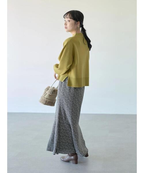 earth music&ecology（アースミュージックアンドエコロジー）の「スウェットライクハイネックニット ＊（ニット/セーター・レディース・ブラック/アイボリー/ボルドー/マスタード・FREE）」の21枚目の写真